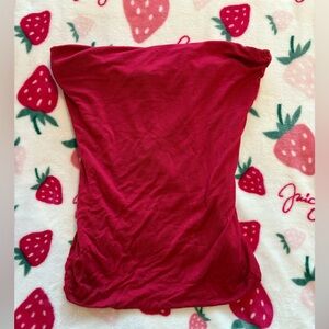 Popular 21 Strapless Tube Top – Deep Red